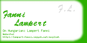 fanni lampert business card